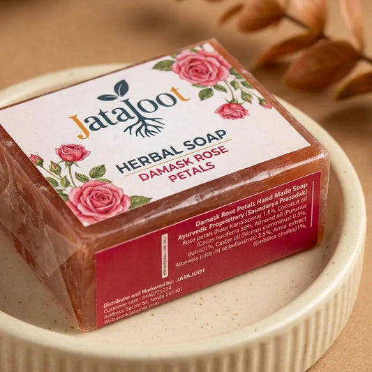 Jatajoot Damask Rose Petals Herbal Soap